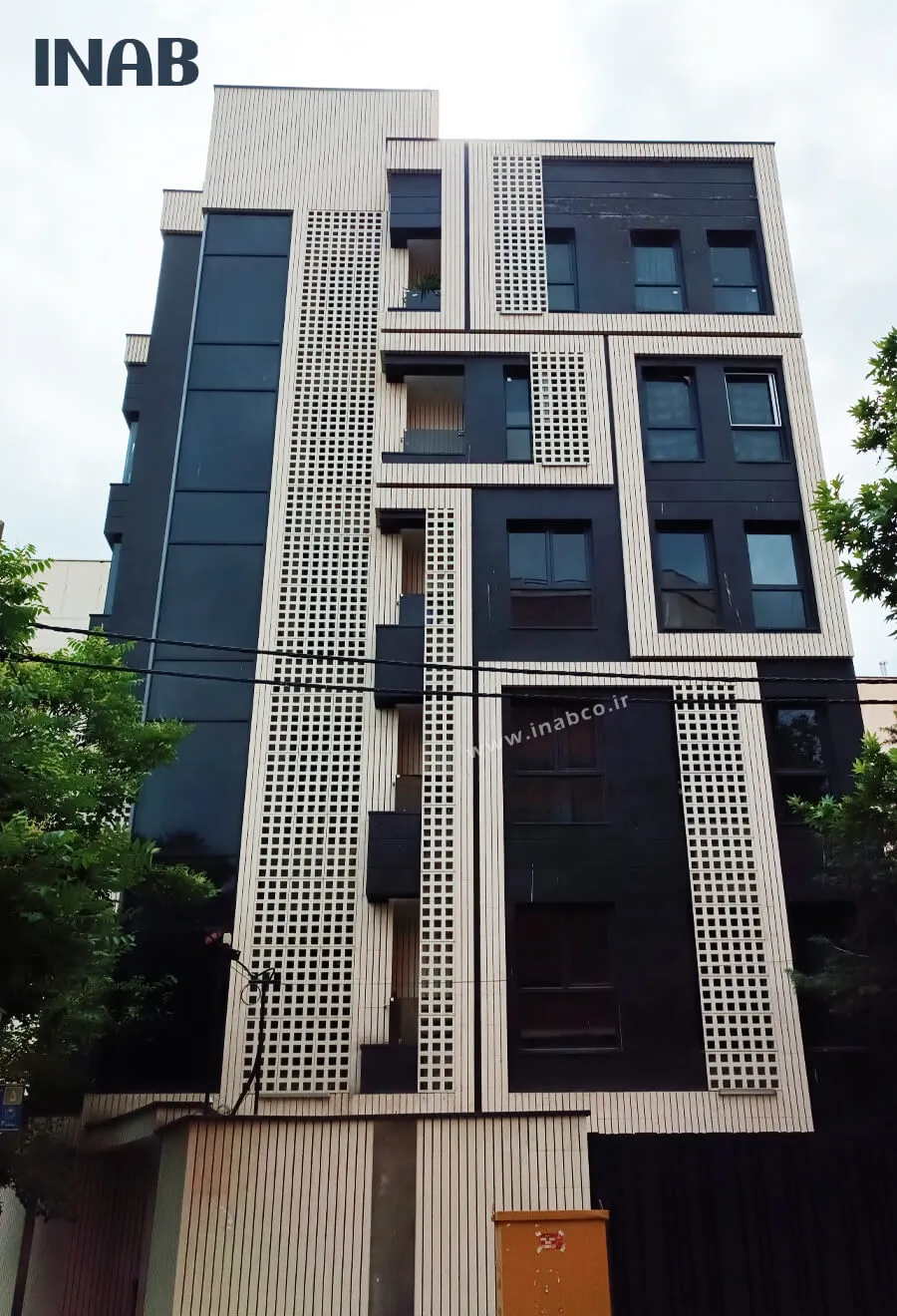 نمای ساختمان مسکونی تهرات - جی اف ار سی gfrc