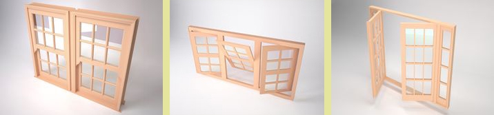 پنجره چوبی | دوجداره