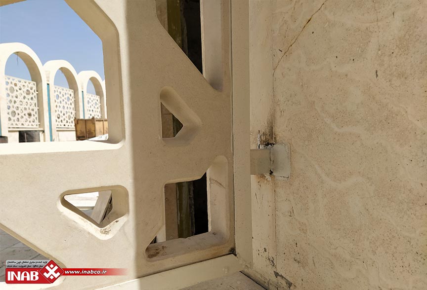 دیتیل نصب پنل جی ار سی هتل امام رضا مشهد به روش جوش